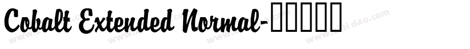 Cobalt Extended Normal字体转换